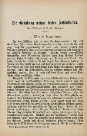 1. Wie es dazu kam