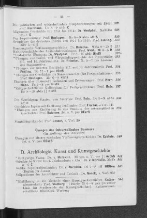 D. Archäologie, Kunst und Kunstgeschichte
