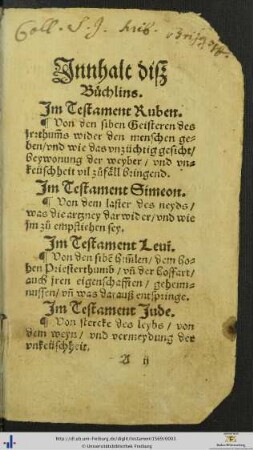 Innhalt disz Büchlins