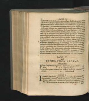 Caput IV. De Confinationis Forma.