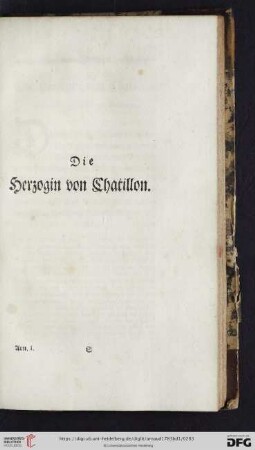 Die Herzogin von Chatillon
