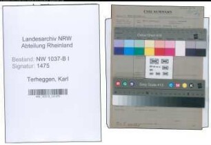 Entnazifizierung Karl Terheggen , geb. 15.07.1901 (Verw.Angestellter)