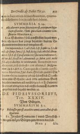 De Fideiussoribus, Tit. XXXIV. Von Bürgen.