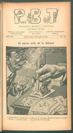 El nuevo sello de la Aduana - [Caricatura]