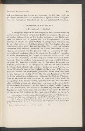 B. Besonderer Charakter