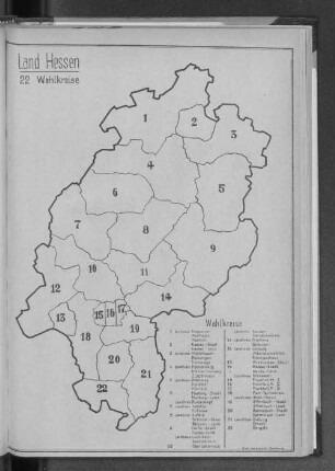 Wahlkreise im Land Hessen