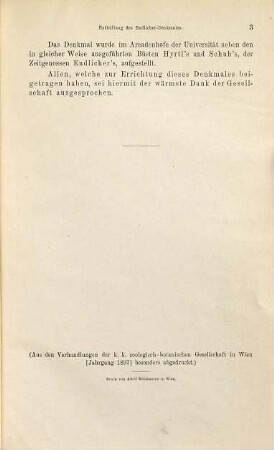 Enthüllung des Endlicher-Denkmales