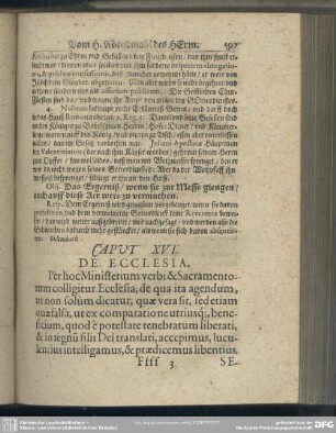 Caput XVI. De Ecclesia