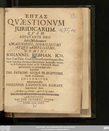 Eptas Quaestionum Iuridicarum