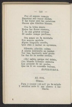 Al sol. : Himno.