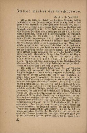 Immer wieder die Machtprobe