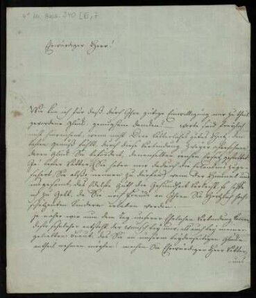 Brief von Wilhelm Boettner an Wilhelm Wille