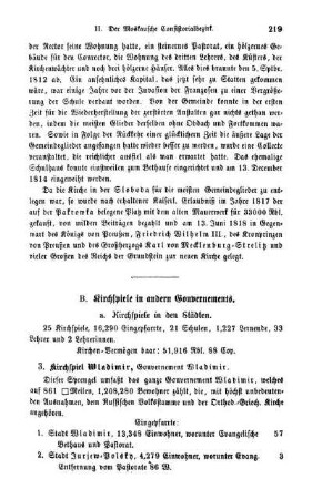 B. Kirchspiele in andern Gouvernements