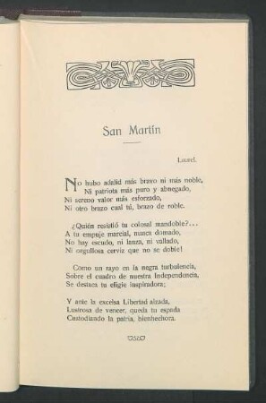 San Martín : Laurel.