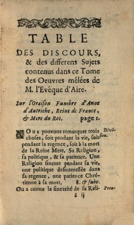 Oeuvres mêlées ... sur plusieurs oraisons funèbres et d'autres matières morales
