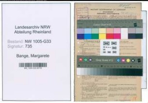 Entnazifizierung Margarete Bange , geb. 04.04.1903 (Lehrerin)