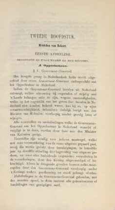 Tweede hoofdstuk. Middelen van Beheer