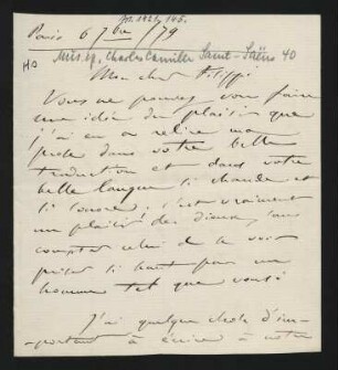 Brief an Fillipo Filippi : 06.1879