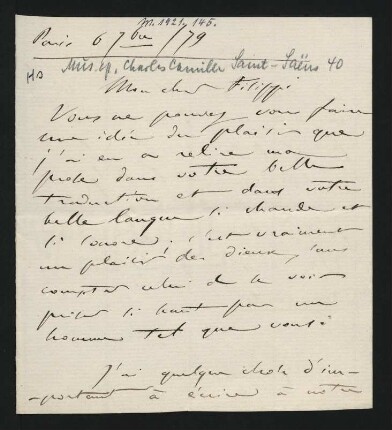 Brief an Fillipo Filippi : 06.1879