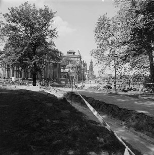 Dresden, Brühlsche Terrasse, Rohrgraben, 1991
