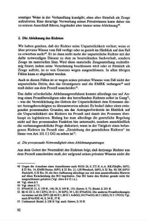a) Die prozessuale Notwendigkeit eines Ablehnungsantrages