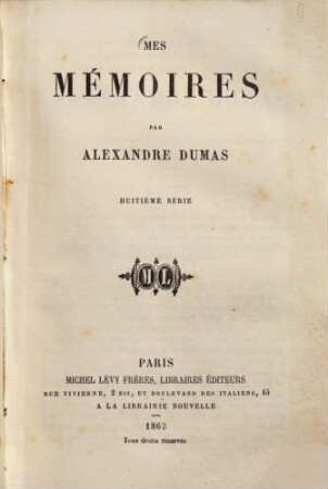 Mes mémoires, 8
