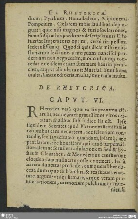 De Rhetorica. Caput VI.