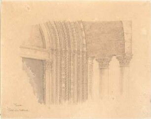 Bürklein, Eduard; Verona (Italien); Reisestudie - Kathedrale (Detail)