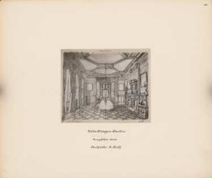 Villa Rütgers, Berlin-Tiergarten: Perspektivische Innenansicht des Speisesaals
