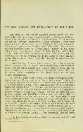 Drei neue Urkunden über die Cölestiner auf dem Oybin