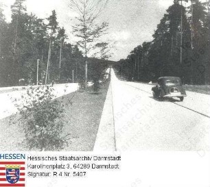 Frankfurt am Main, 1937 / Autobahn in Richtung Bad Nauheim