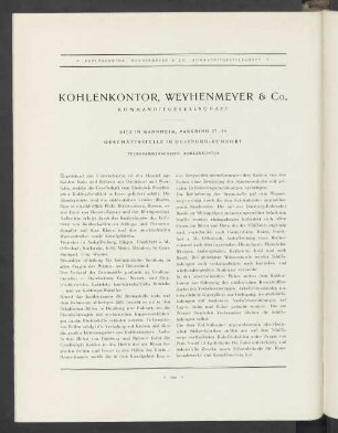 Kohlenkontor, Weyhenmeyer & Co.