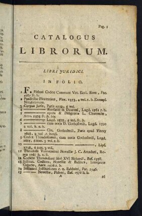 Catalogus Librorum
