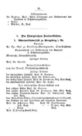 Die Königlichen Universitäten