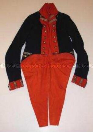 Uniformrock für Offiziere, Infanterie-Regiment No. 15, I. Bataillon Garde, getragen von Friedrich Wilhelm III., Preußen