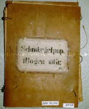 Mappe mit Inhalt "Schmirgelpap.(ier)"
