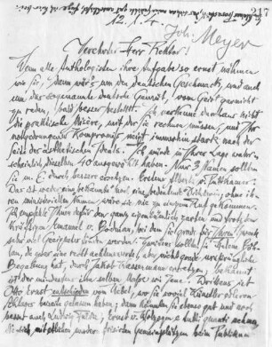 Brief an Johannes Meyer