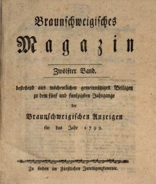 Braunschweigisches Magazin. 12, 12. 1799