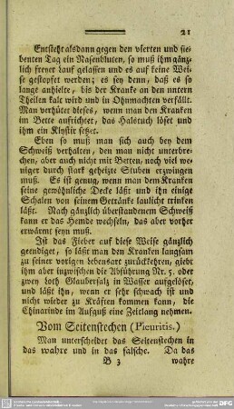Vom Seitenstechen (Pleuritis.)