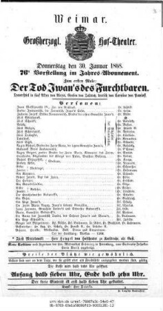 Der Tod Iwan's des Furchtbaren