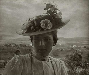 Bildnisstudie in einer Landschaft (Helene Erfurth)