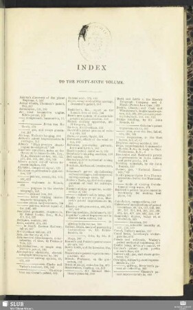 Index to the forty-six volume