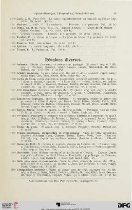 Réunions diverses (Nr. 1188-1212)