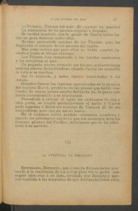 VII - La aventura de Bernardo