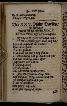 Der XXV. Psalm Davids [-] Der XXX. Psalm Davids