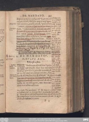 De Mandato. Titulus XXVI.