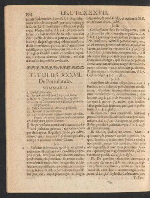 Titulus XXXVII. De Postulando