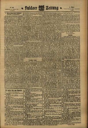 Vierte Ausgabe vom Samstag, den 25. Februar 1911.