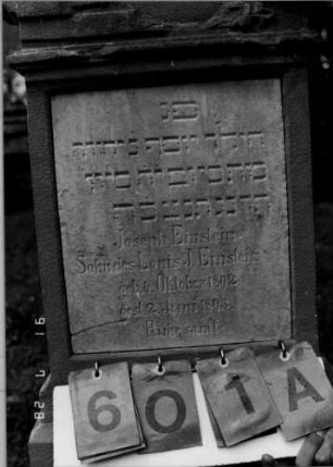Grabstein 601A (Nachholaufnahme)