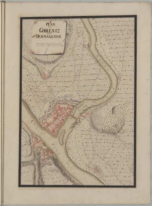 Plan von Coblentz und Hermanstein